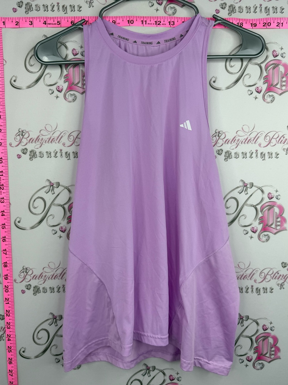 adidas tank top flowy purple white Lavender Performance Tank Top